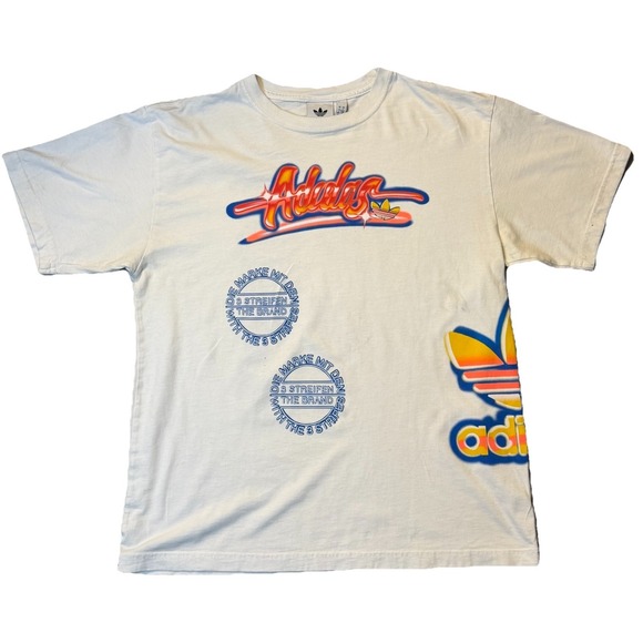 adidas Other - Adidas Originals Graphic T Shirt Men's L White Trefoil Logo Streetwear Tee